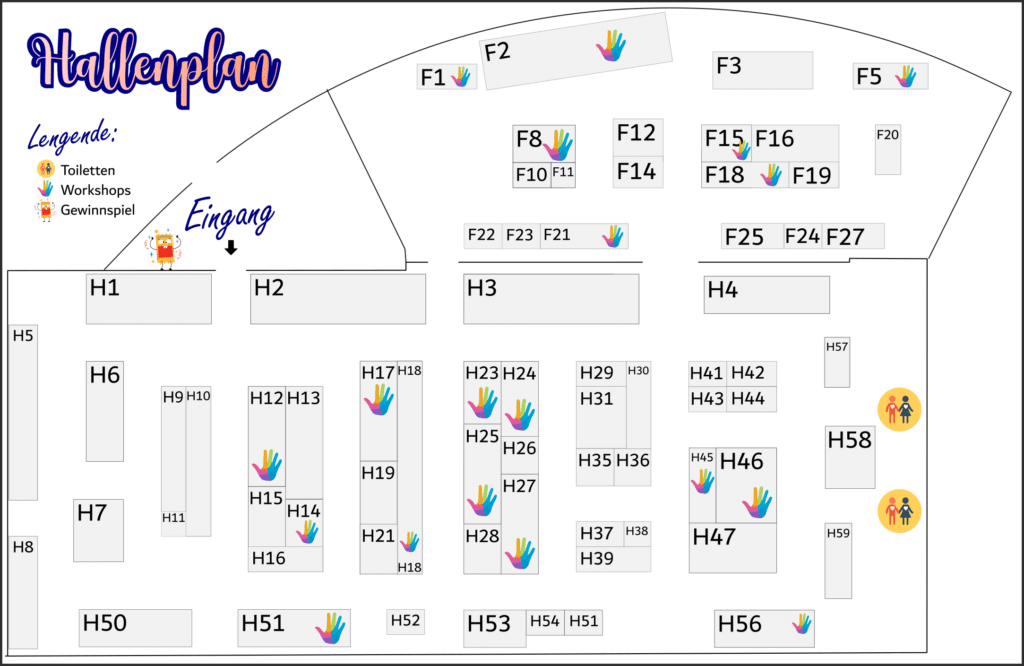 Hallenplan Braunschweig Kreativ Messe 2024